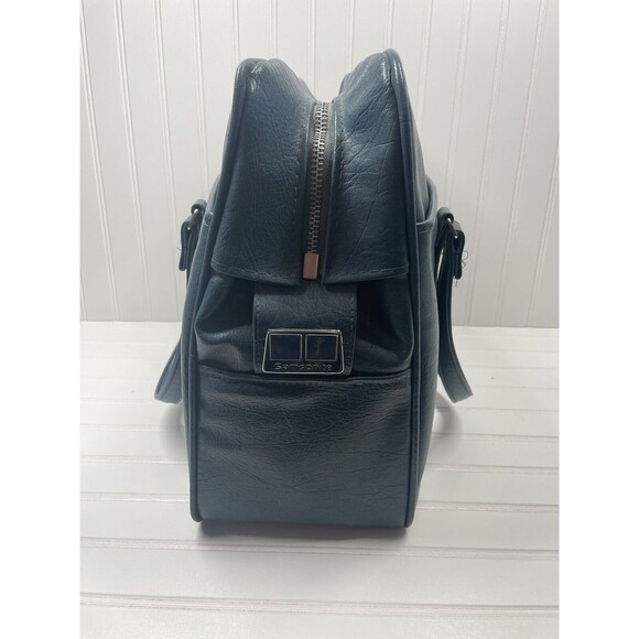 Vtg Samsonite Luggage Weekender Hand Bag Royal Traveler Medalist Blue - Picture 2 of 11